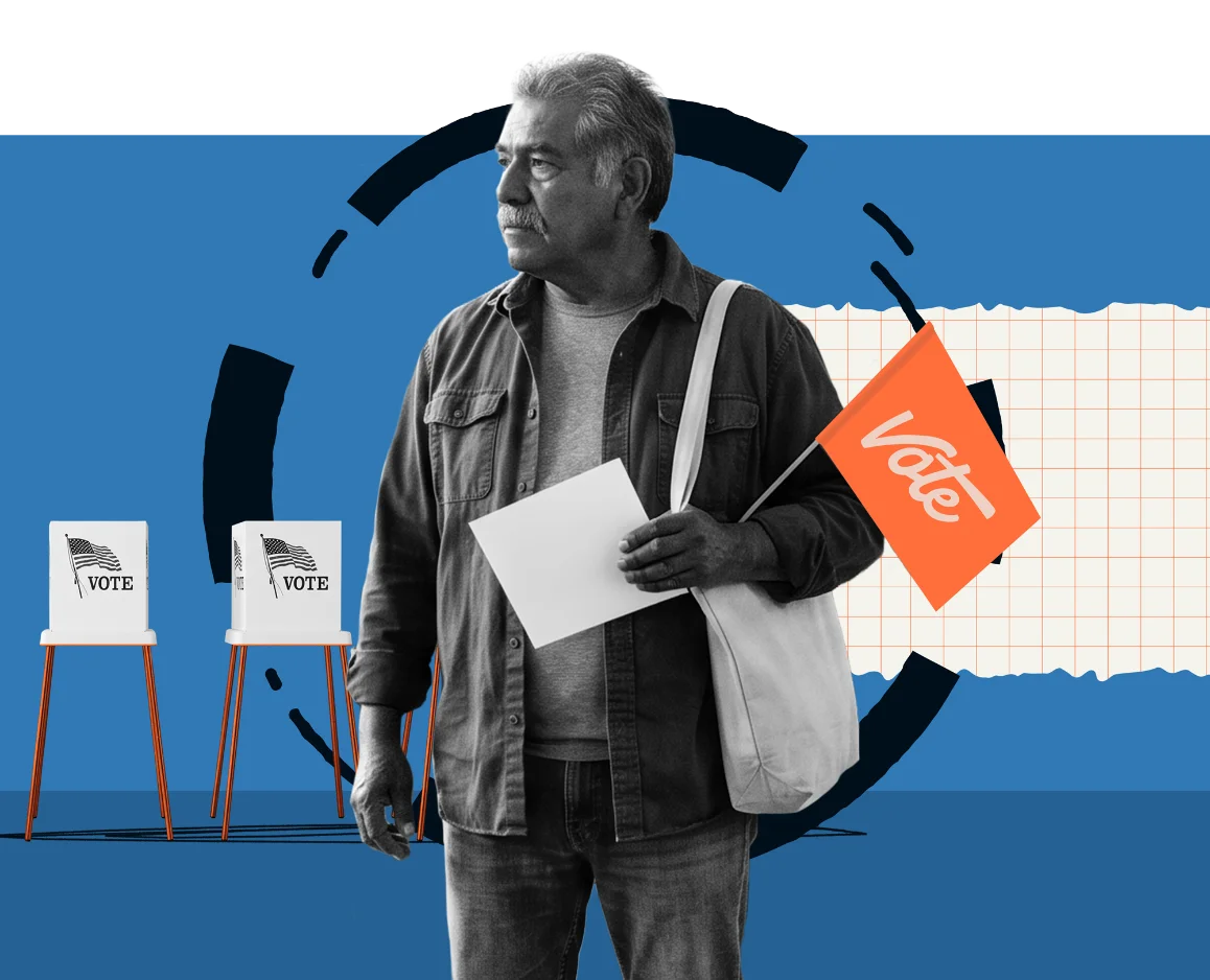 Voluntarios de la coalición y votantes en la comunidad